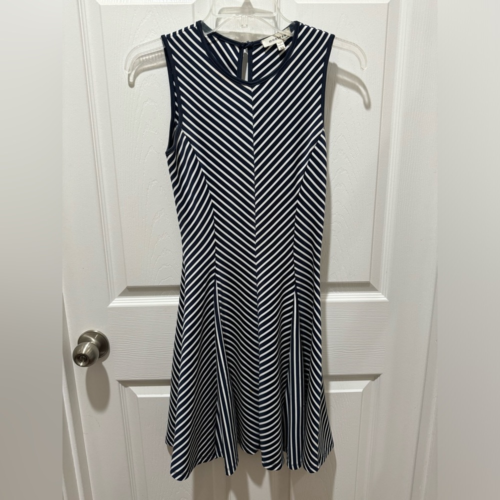 Black and white striped dress